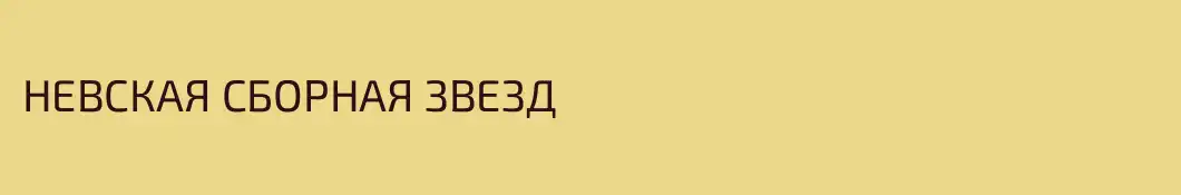 НЕВСКАЯ СБОРНАЯ ЗВЕЗД
